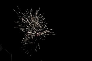 夜空中绽放的绚烂烟花