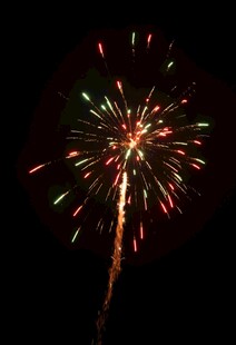 夜空中绚烂的烟花绽放