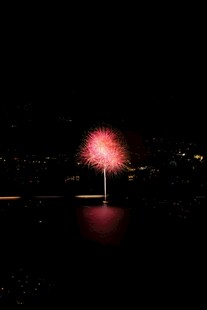 夜空中绽放的绚烂烟花
