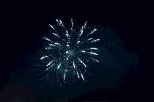 夜空中绽放的绚烂烟花