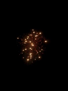 夜空中闪耀的金色烟花