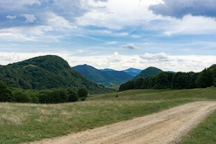 山间土路风景
