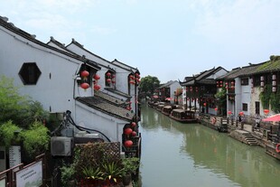 江南水乡古巷河道美景
