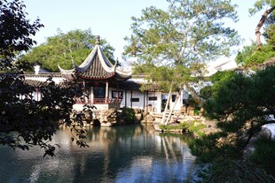 中式园林水景雅致风光