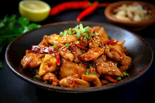 美味香辣炒鸡块