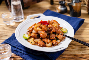 美味盘中炒鸡块