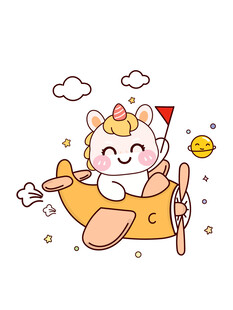 小马宝宝驾驶飞机欢乐飞行