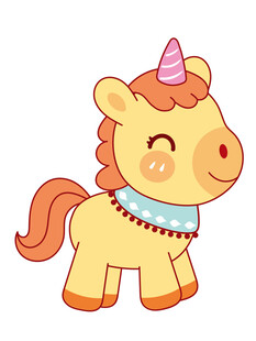 可爱小马宝宝小马插画