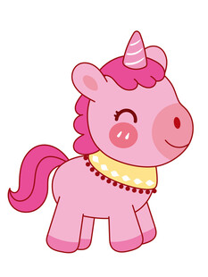 可爱粉色小马宝宝卡通形象