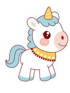 可爱独角兽卡通形象