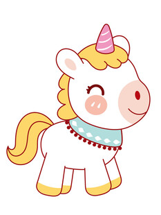 可爱独角兽卡通形象