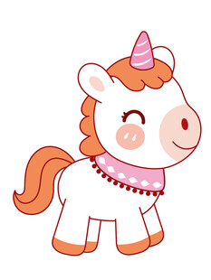 可爱小马宝宝小马插画