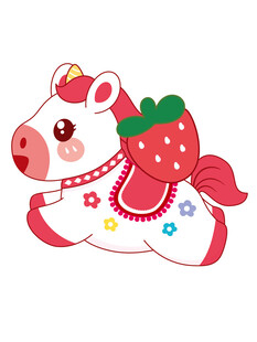 草莓小马卡通形象