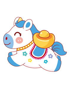 可爱卡通小马玩偶