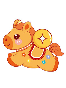 可爱卡通小飞马形象