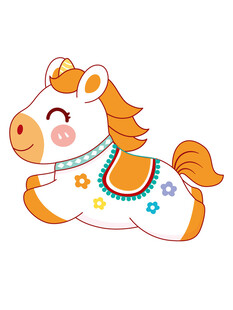 可爱卡通小马形象