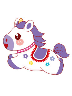 可爱卡通小马形象