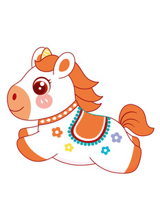 可爱卡通小马形象