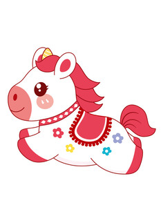 可爱卡通小马形象