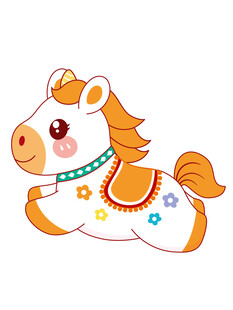 可爱卡通小马形象