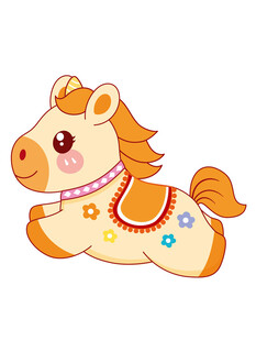 可爱卡通小马形象