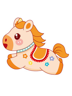 可爱卡通小马玩偶