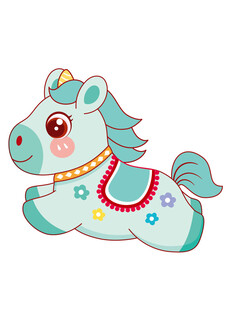 可爱卡通小马形象