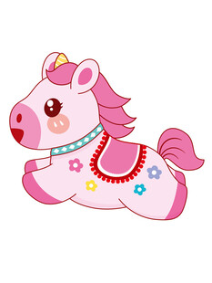 粉色可爱小马玩偶