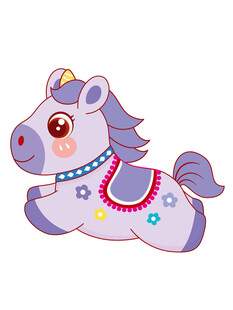 可爱卡通小马形象设计