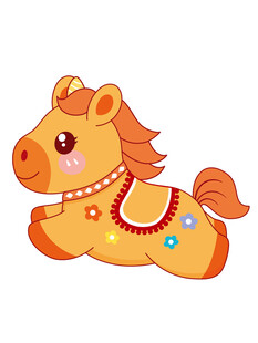 可爱卡通小马形象