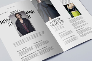 杂志内页画册设计样机素材