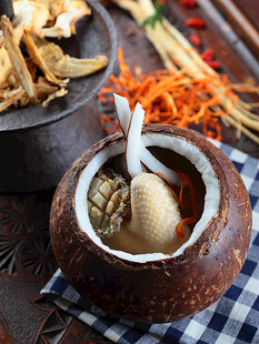 椰香炖品 椰皇鸡炖鲜鲍仔