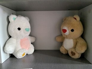 可爱双色毛绒玩具