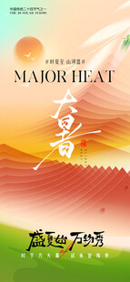 小暑大暑西瓜节气海报