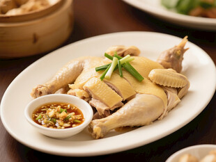 白切鸡配蘸料