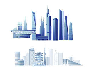 城市建筑插画