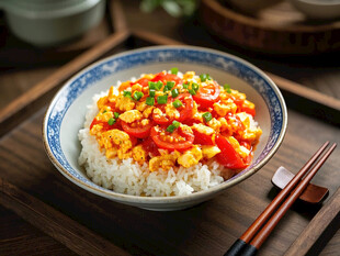 番茄炒蛋盖饭