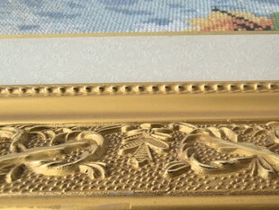 金色雕花画框细节展示