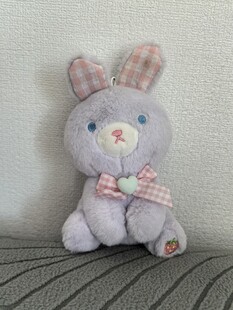 可爱格子耳朵兔子毛绒玩具
