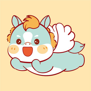 可爱飞天小马卡通形象