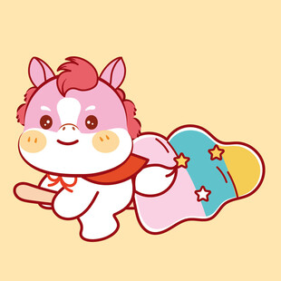 可爱卡通小马形象小玩偶