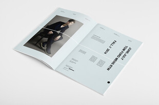 时尚画册内页展示排版设计样机