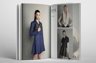 时尚女装画册内页展示样机素材