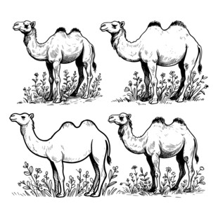 骆驼插画图案