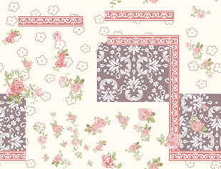 花卉图案装饰边框设计