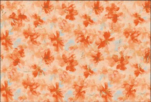 橙色花卉图案背景纹理