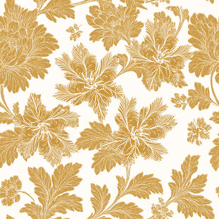 金色花卉图案背景纹理