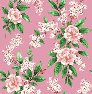 粉色花卉图案背景纹理