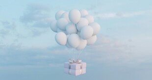漂浮云端的梦幻气球礼盒