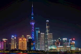 上海璀璨夜景天际线